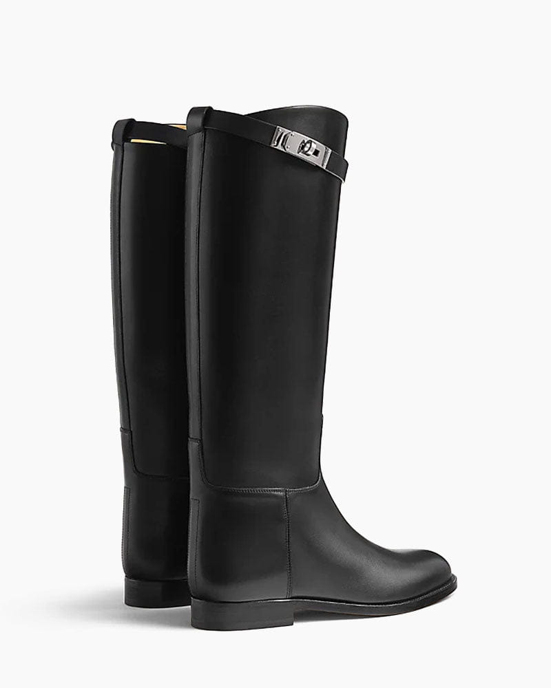 Women's Box Calfskin Knee High Boots