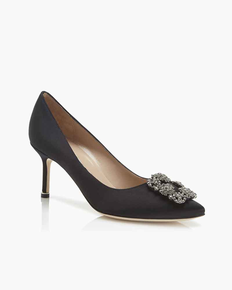 Women's  Satin Jewel Buckle Pumps