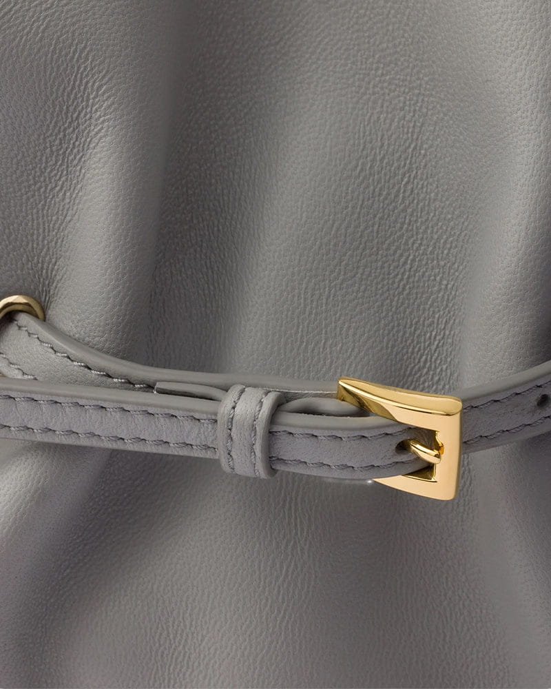 Leather Drawstring Shoulder Bag