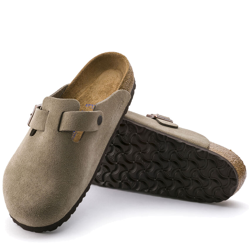 Boston Soft Footbed Suede Taupe (Women)