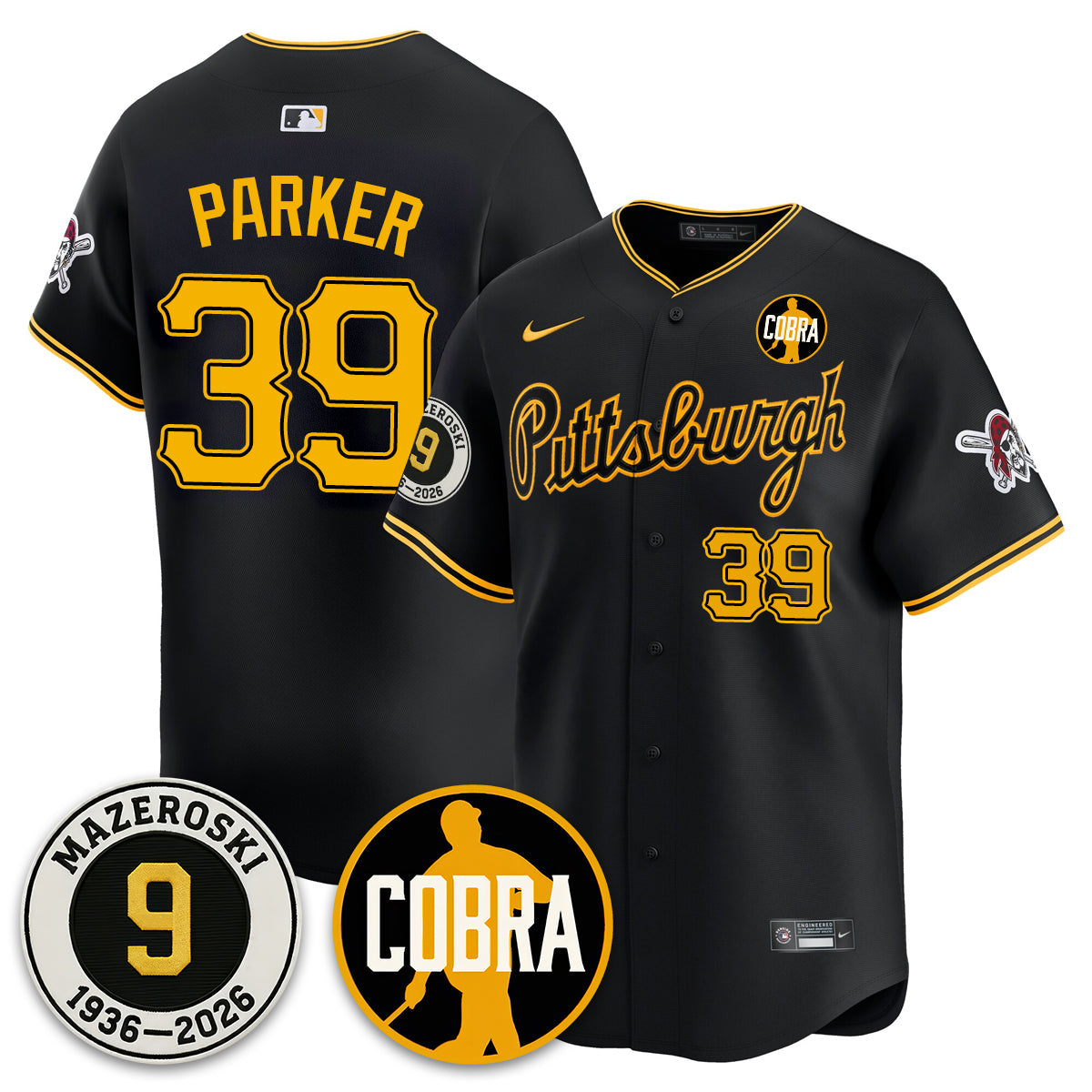 PIT Memories Vapor Limited Jersey - Bill Mazeroski Patch - All Stitched
