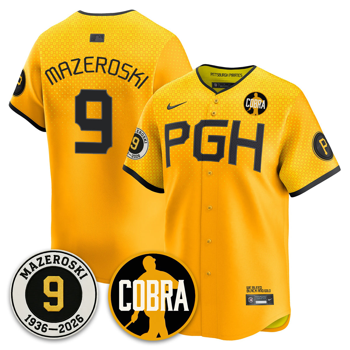 PIT Memories Vapor Limited Jersey - Bill Mazeroski Patch - All Stitched