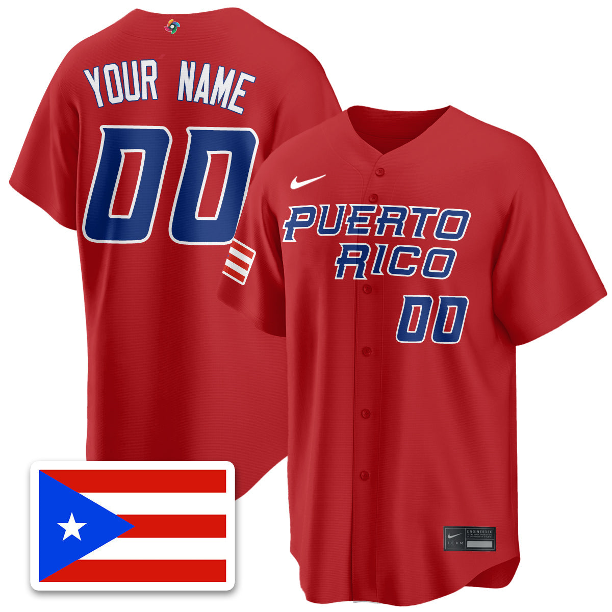 Custom Puerto Rico Baseball 2026 World Baseball Classic Limited Jersey - All Stitched