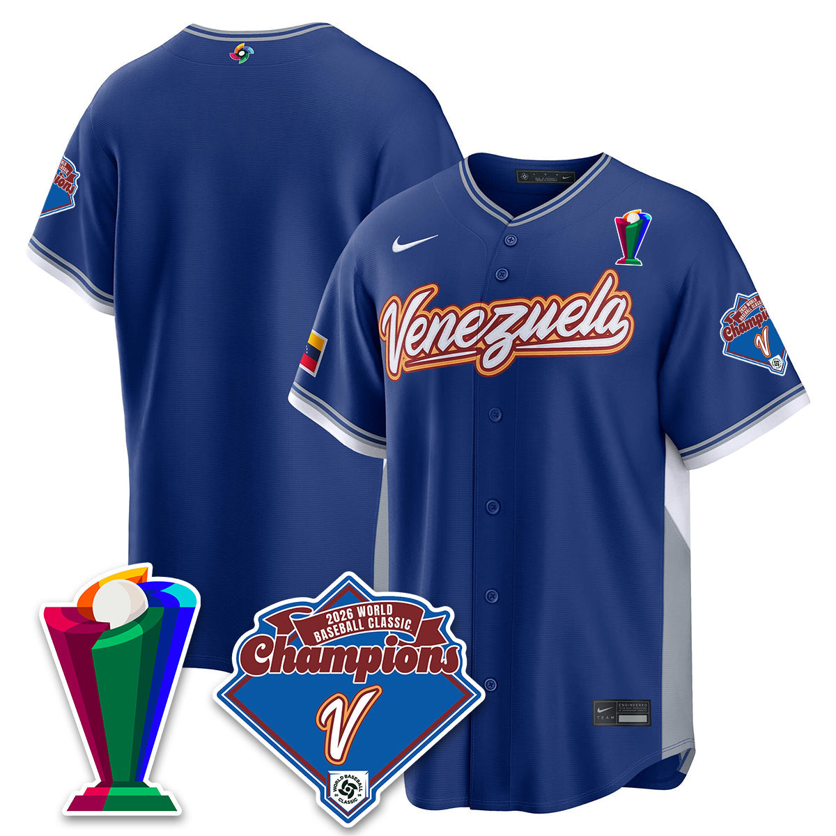 Venezuela Baseball 2026 World Baseball Classic Champions Limited Jersey - All Stitched