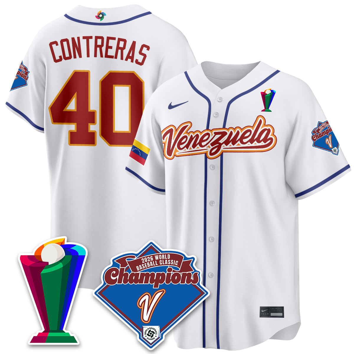 Venezuela Baseball 2026 World Baseball Classic Champions Limited Jersey - All Stitched