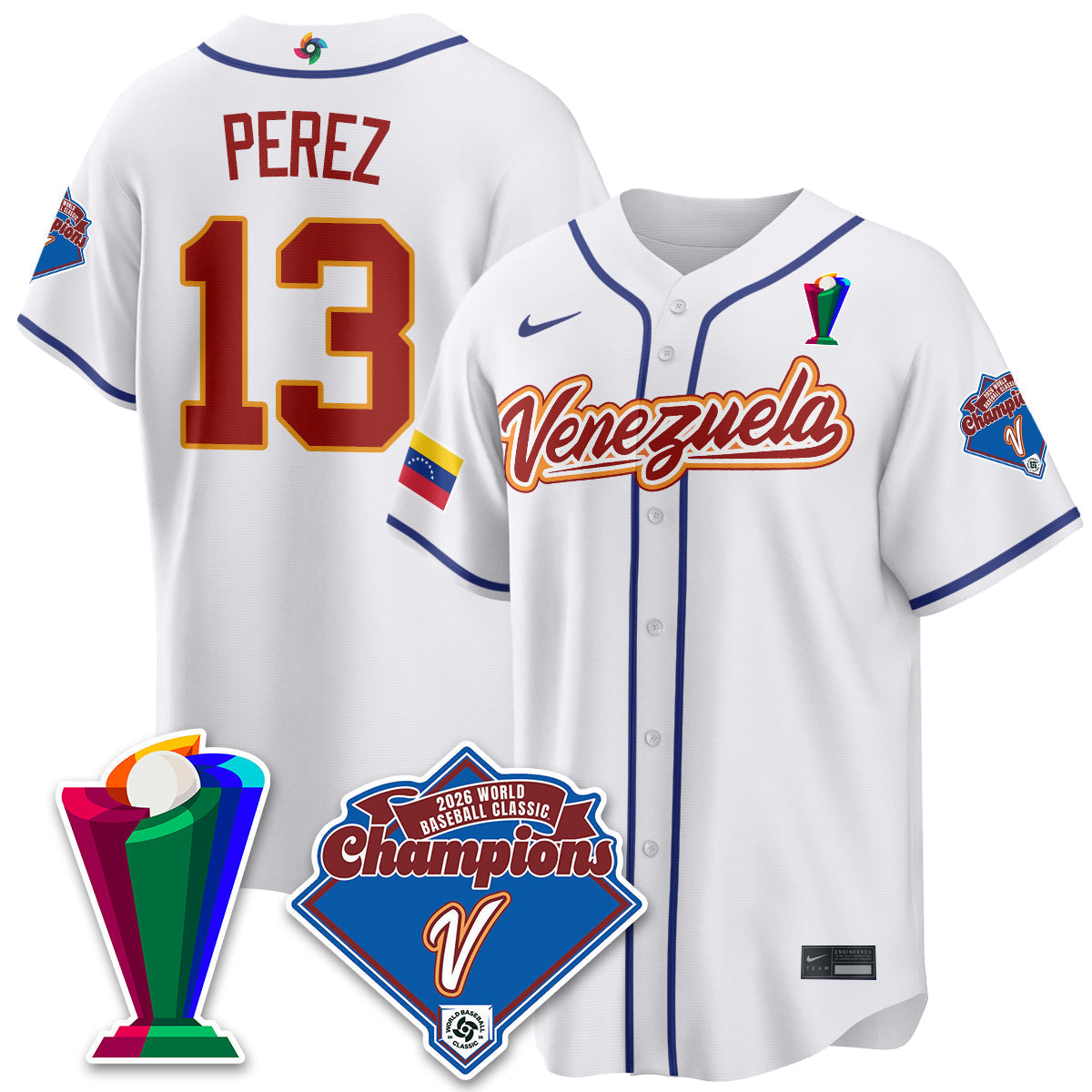 Venezuela Baseball 2026 World Baseball Classic Champions Limited Jersey - All Stitched