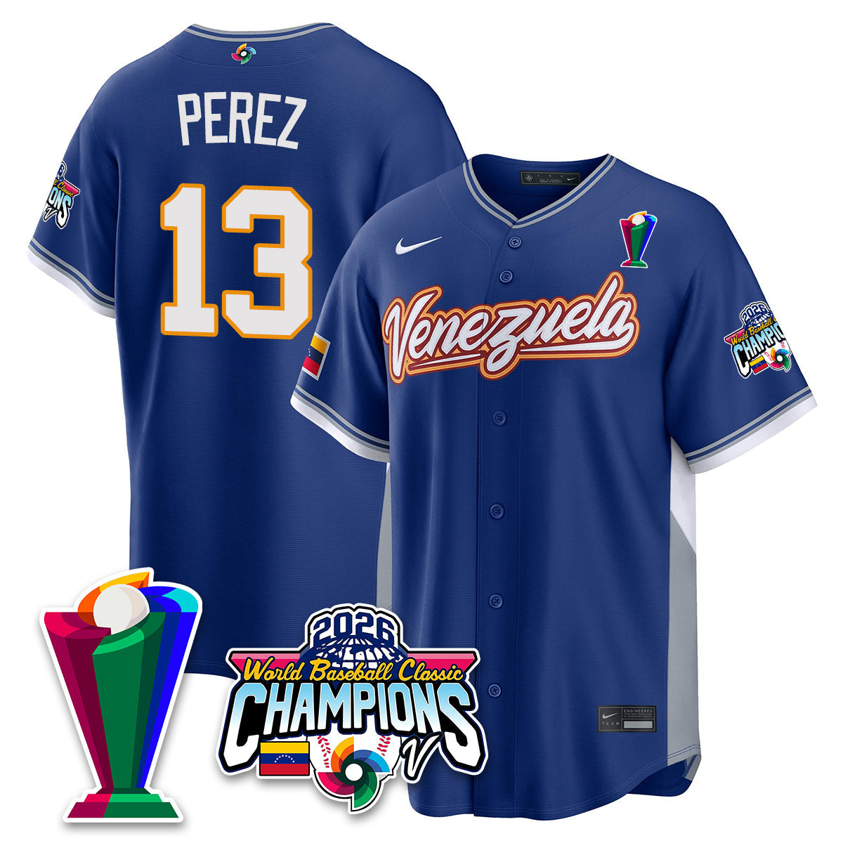 Venezuela Baseball 2026 World Baseball Classic Champions Limited Jersey V2 - All Stitched