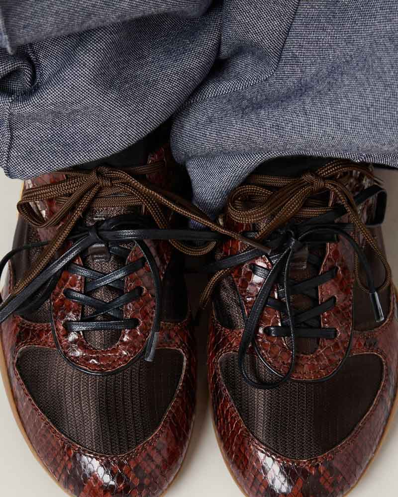 (Pre-sale)Women's City Stroll Distressed-Effect Leather Sneakers