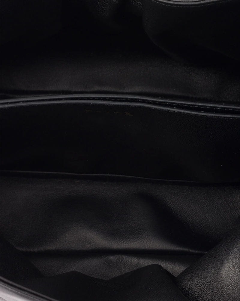 Leather Drawstring Shoulder Bag