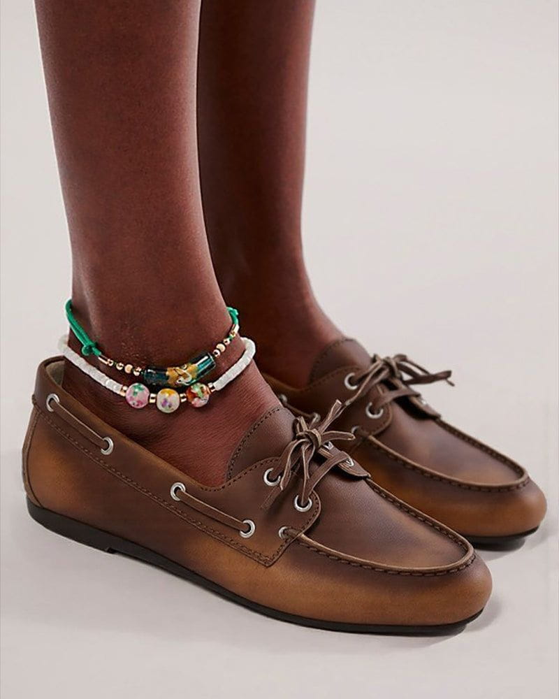 Women's Classic Unlined Leather Boat Shoes