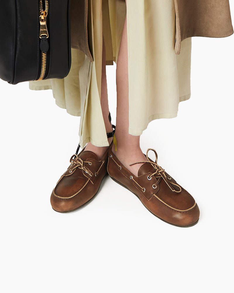 Women's Couture Unlined Leather Boat Shoes