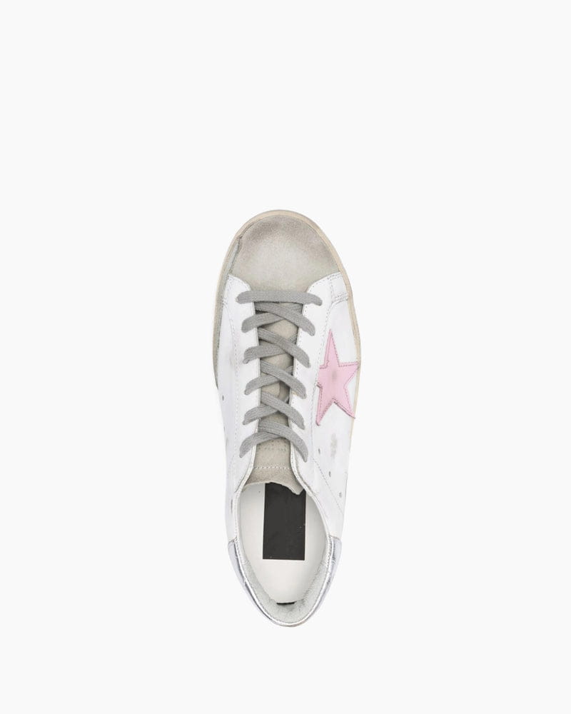 Leather Lace Up Trainers Star Detail