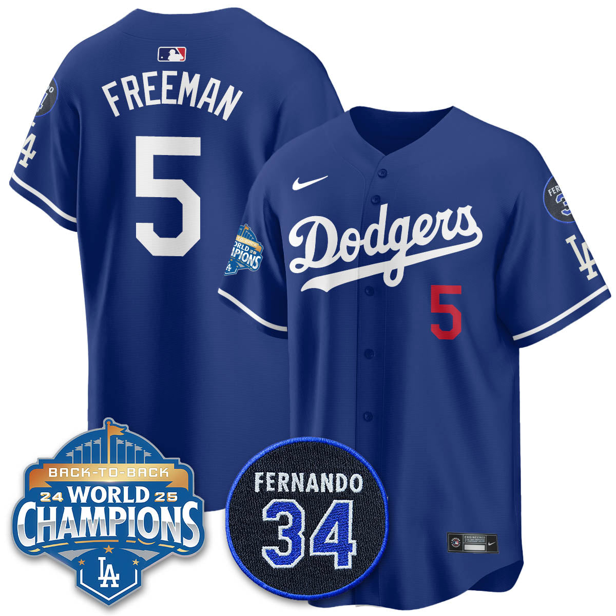 LAD 2025 Back To Back Champions Jersey - All Stitched
