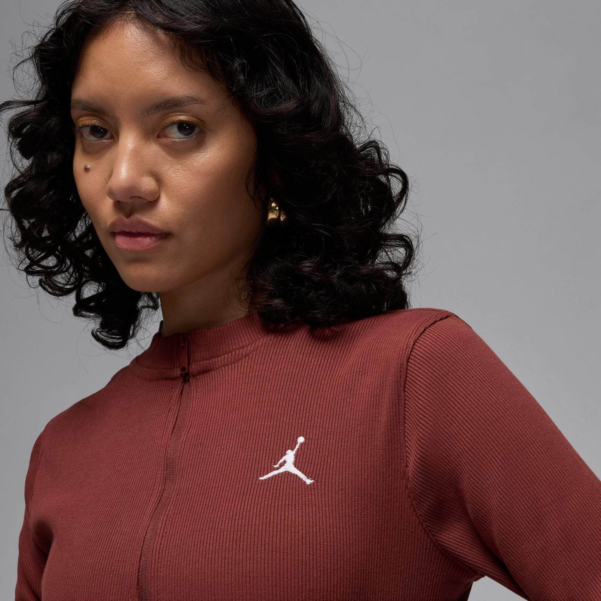 Air Jordan 1/2-Zip Long-Sleeve Knit Dress - Women's