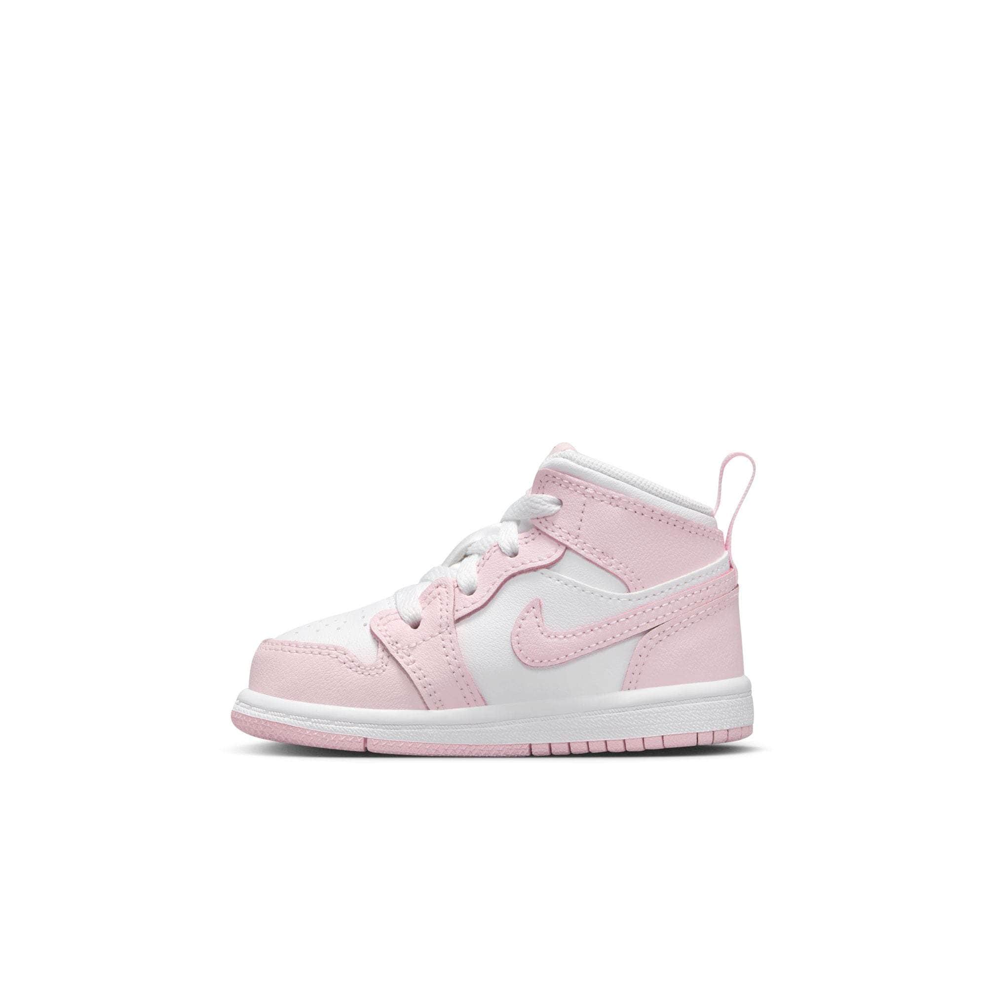 Air Jordan 1 Mid Pink Foam Fire Red - Toddler