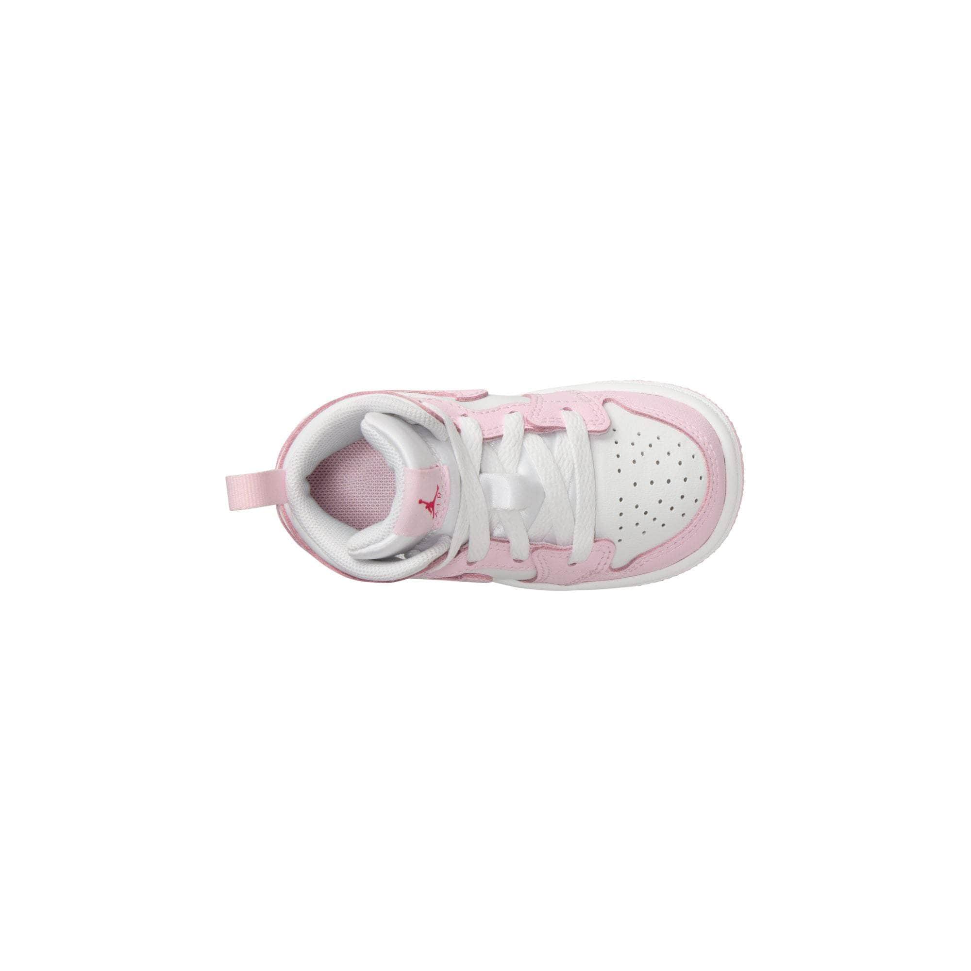 Air Jordan 1 Mid Pink Foam Fire Red - Toddler
