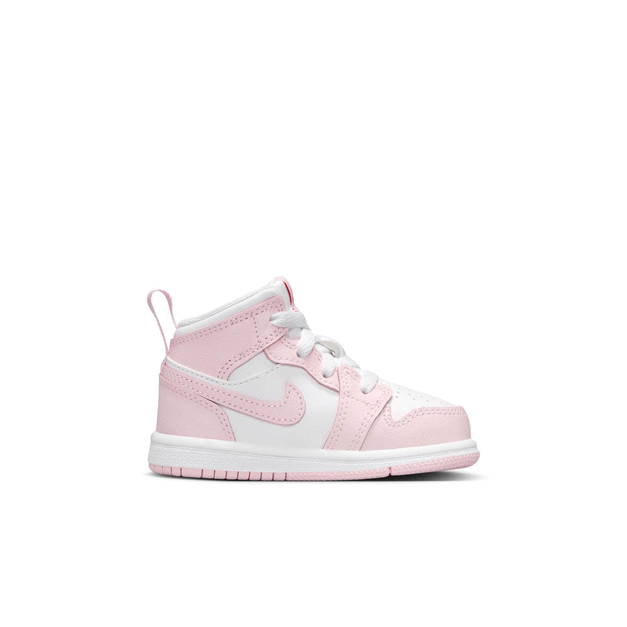 Air Jordan 1 Mid Pink Foam Fire Red - Toddler