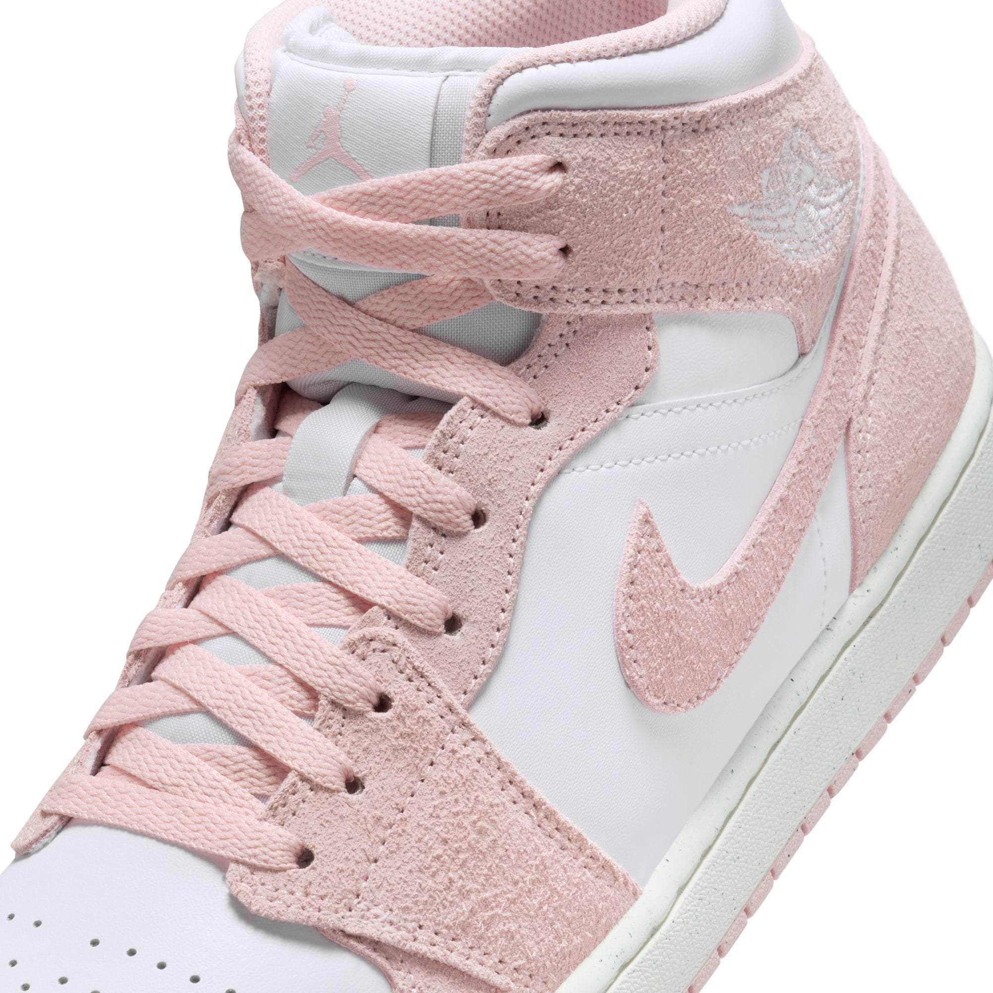 Air Jordan 1 Mid "Pink Suede"  - Men's