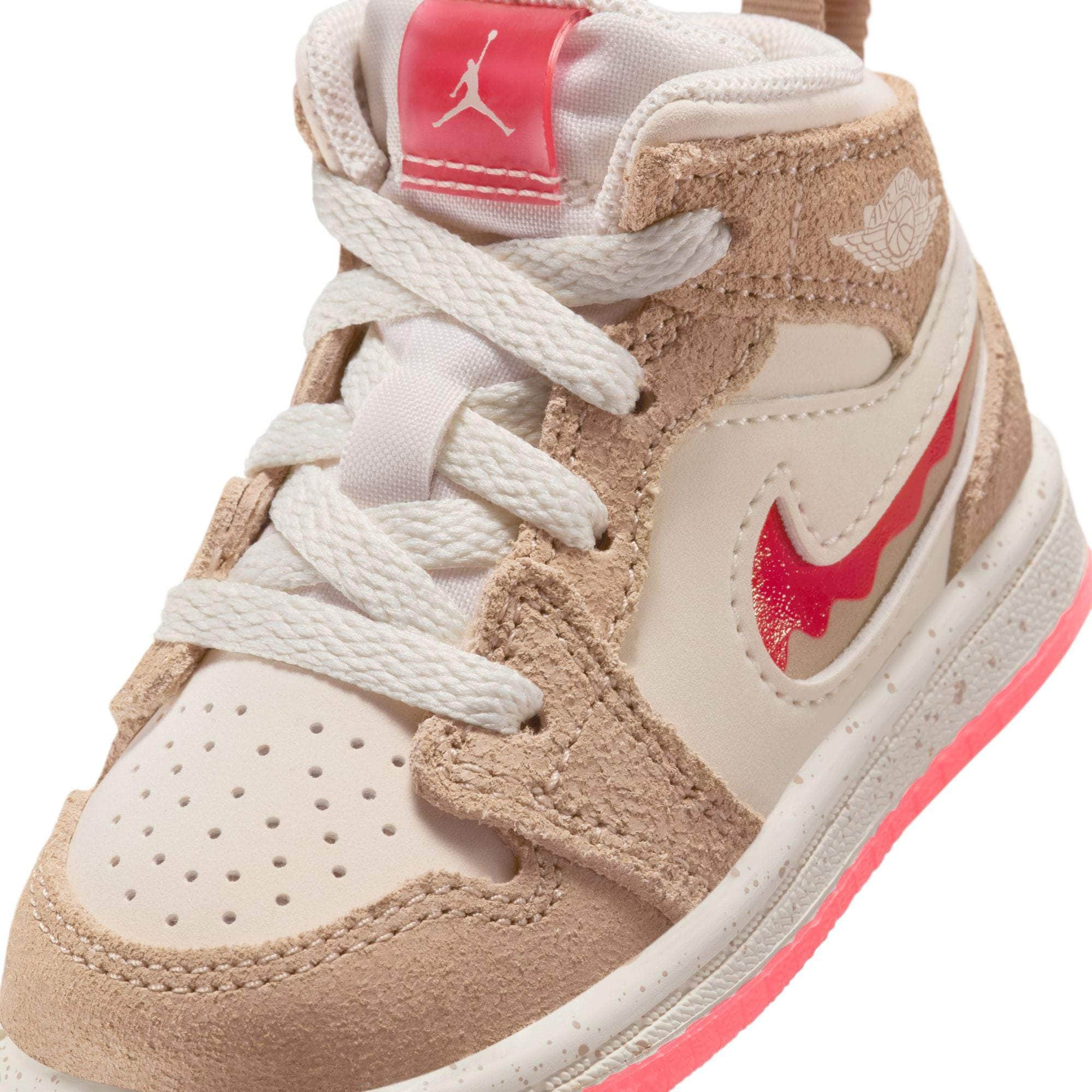 Air Jordan 1 Mid SE "Peanut Butter & Jelly" - Toddler