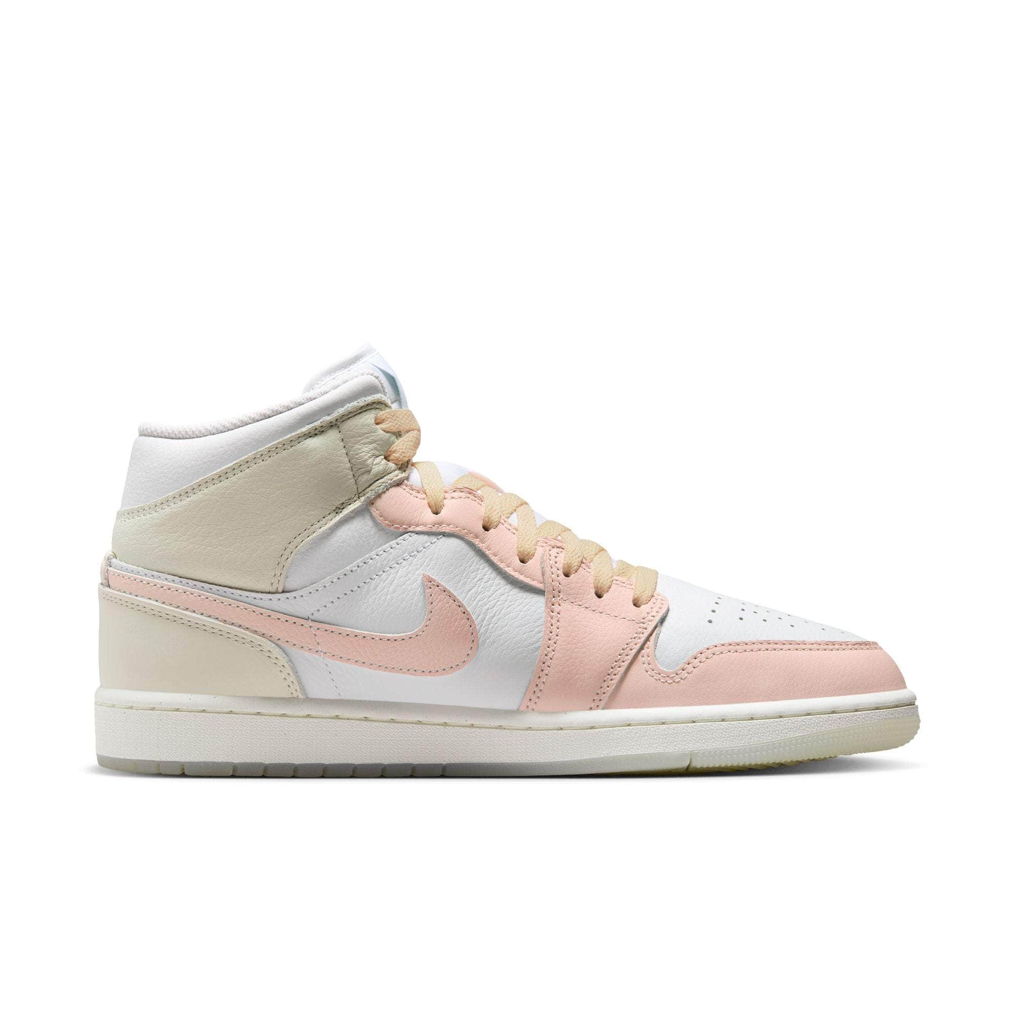 Air Jordan 1 Mid SE "White Sea Glass Glacier Blue Guava Ice" - Men's