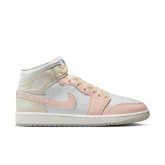 Air Jordan 1 Mid SE "White Sea Glass Glacier Blue Guava Ice" - Men's