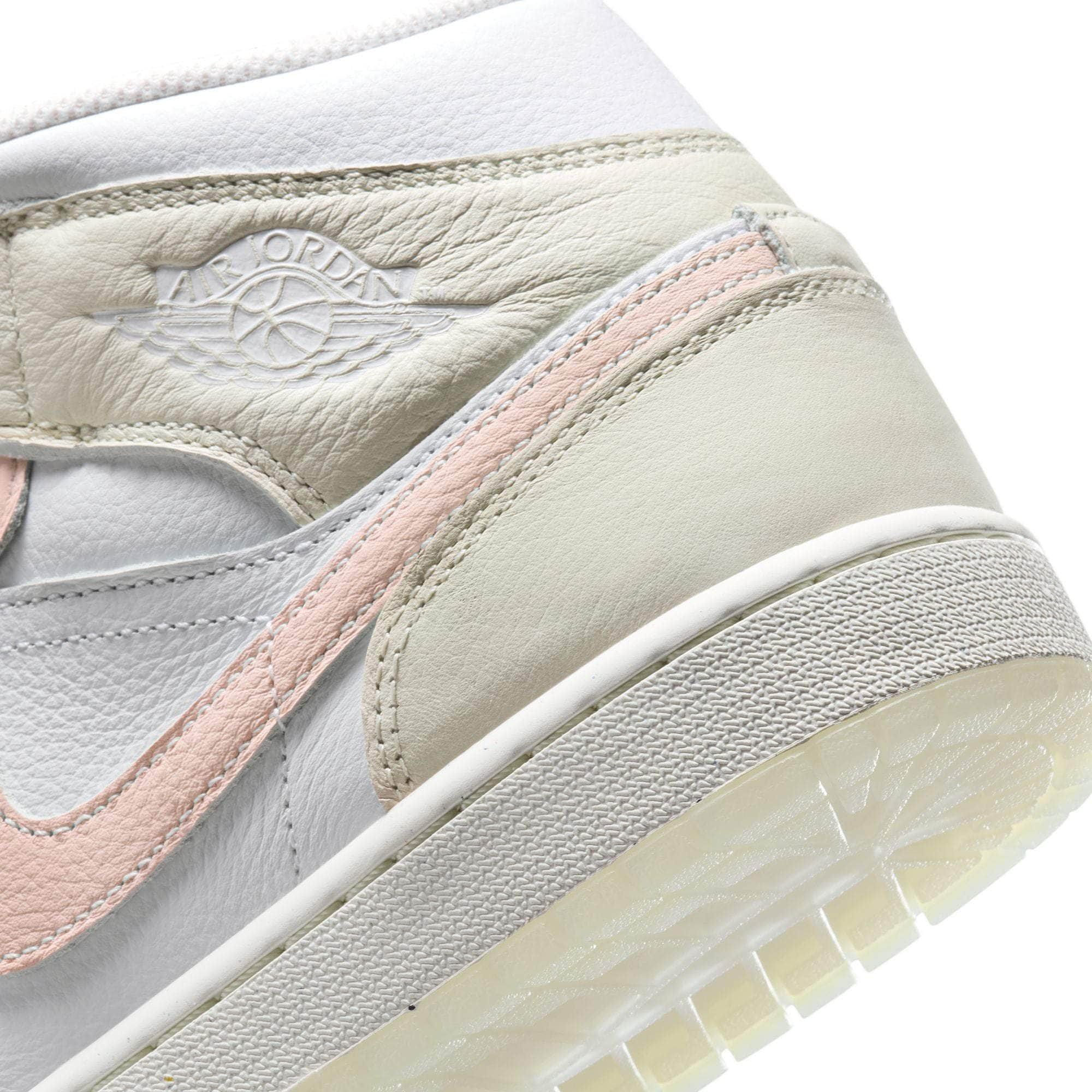 Air Jordan 1 Mid SE "White Sea Glass Glacier Blue Guava Ice" - Men's
