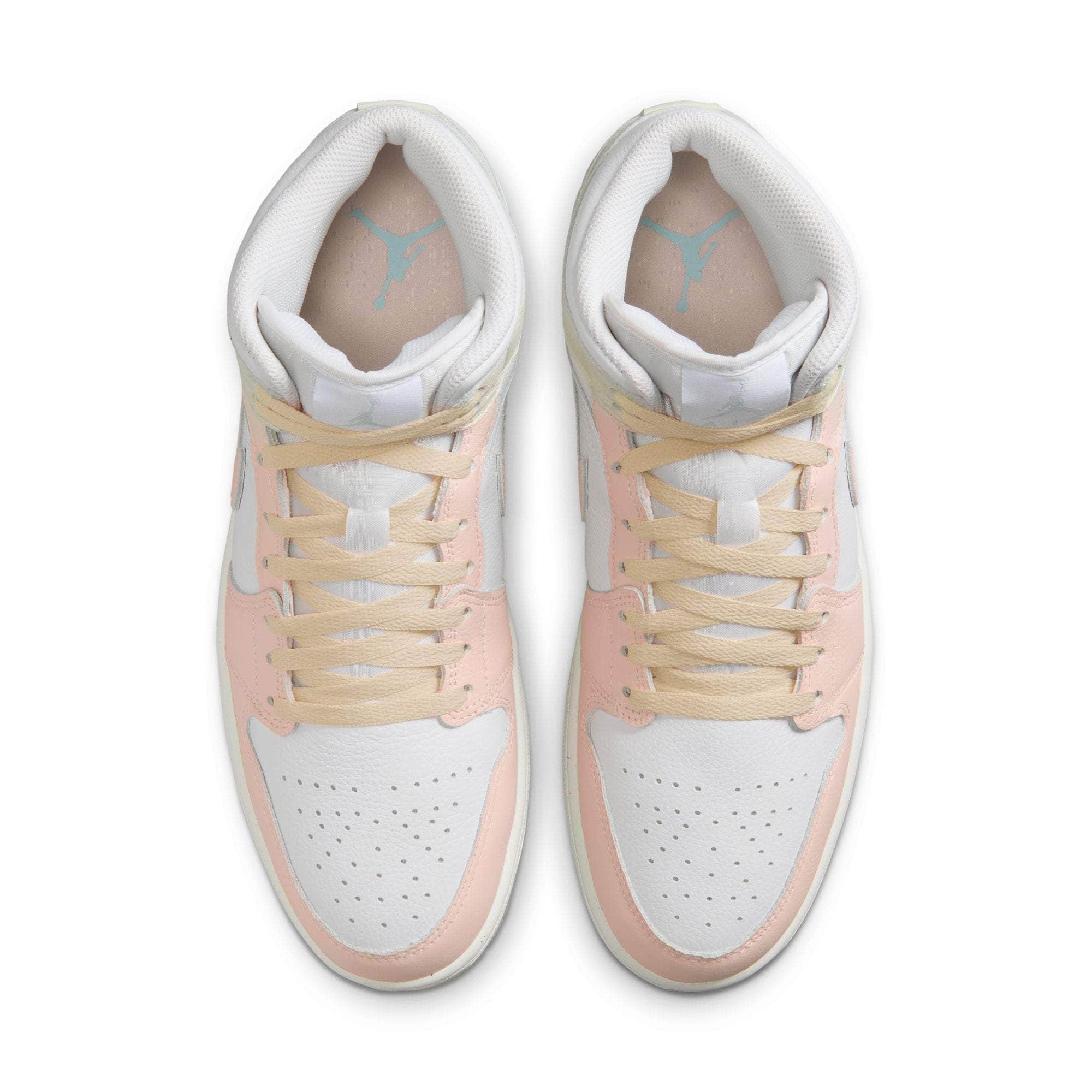 Air Jordan 1 Mid SE "White Sea Glass Glacier Blue Guava Ice" - Men's