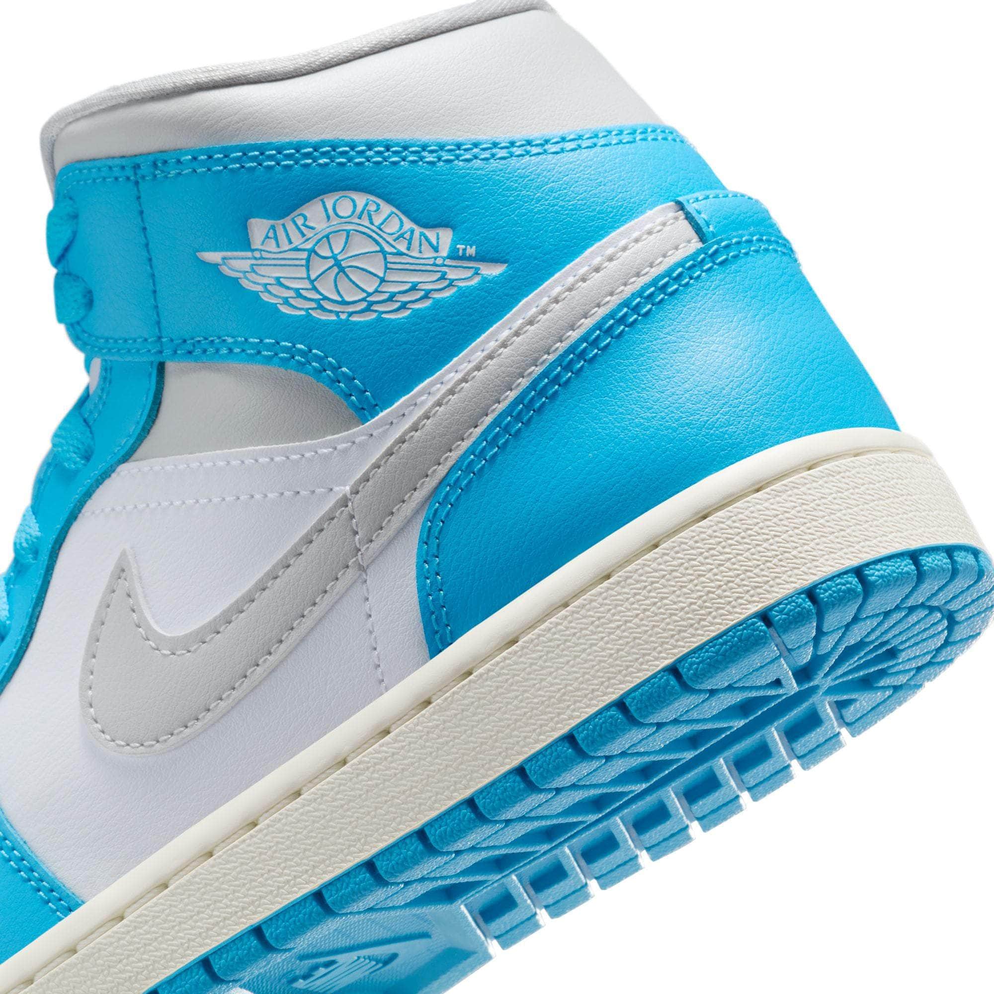 Air Jordan 1 Mid "Sky Dark Powder Blue White Sail Neutral Grey" - Women's