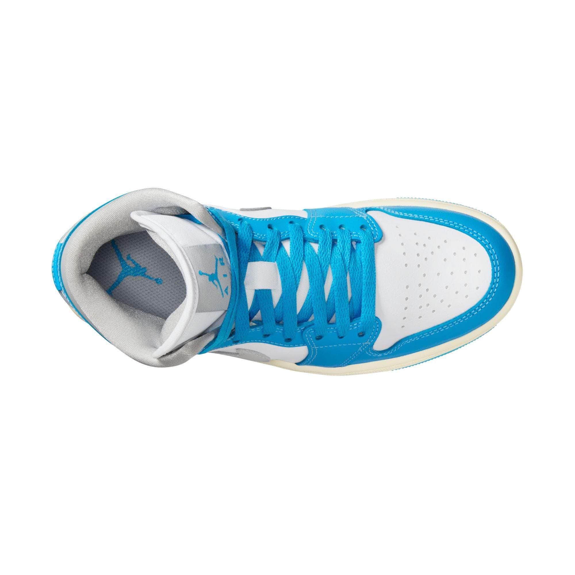 Air Jordan 1 Mid "Sky Dark Powder Blue White Sail Neutral Grey" - Women's