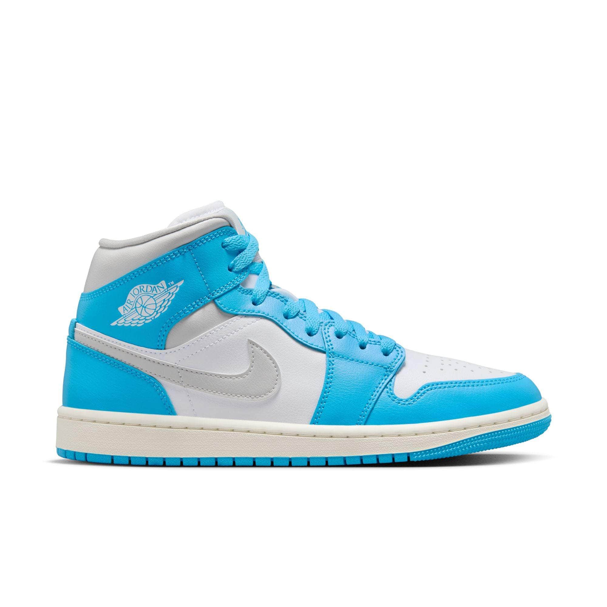 Air Jordan 1 Mid "Sky Dark Powder Blue White Sail Neutral Grey" - Women's