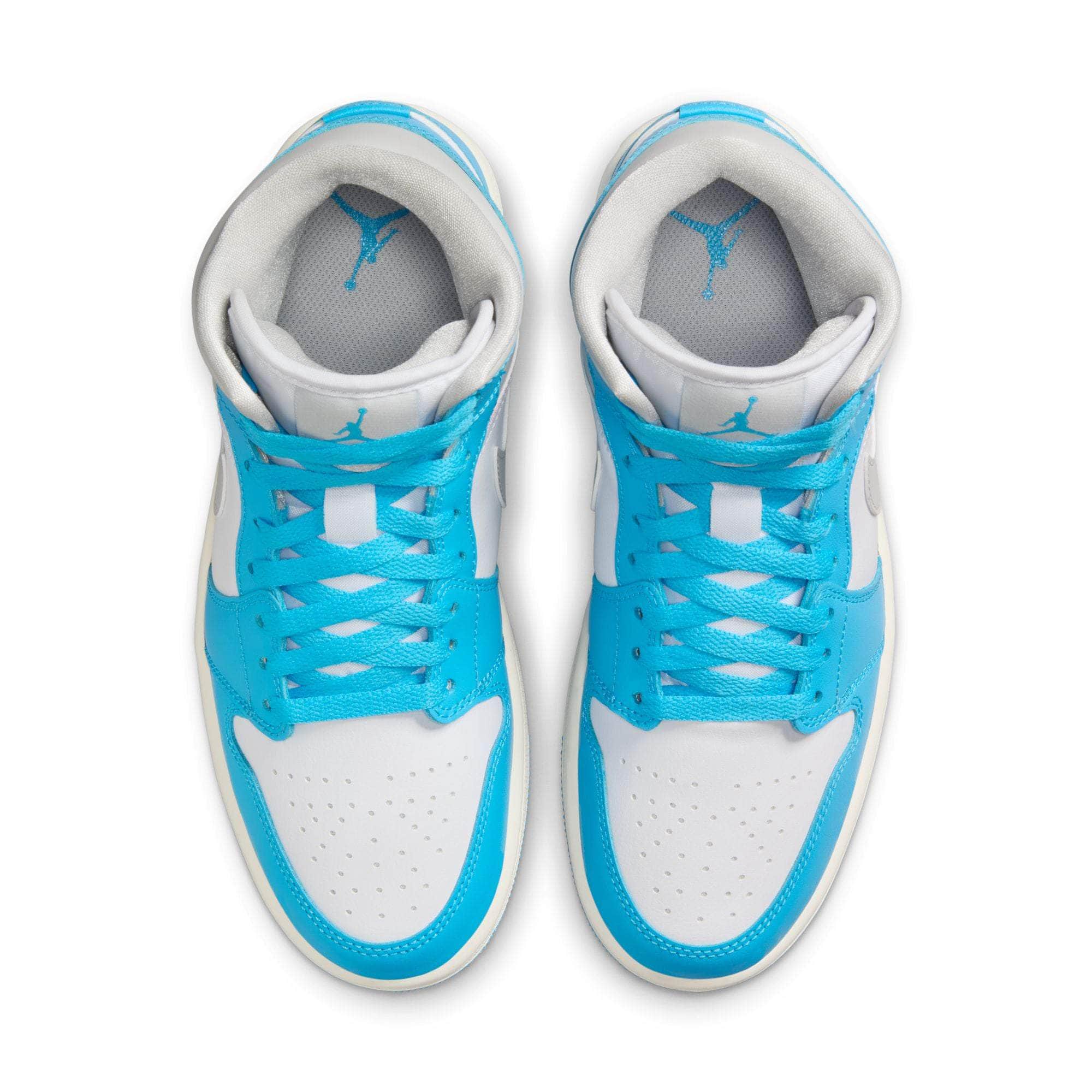 Air Jordan 1 Mid "Sky Dark Powder Blue White Sail Neutral Grey" - Women's