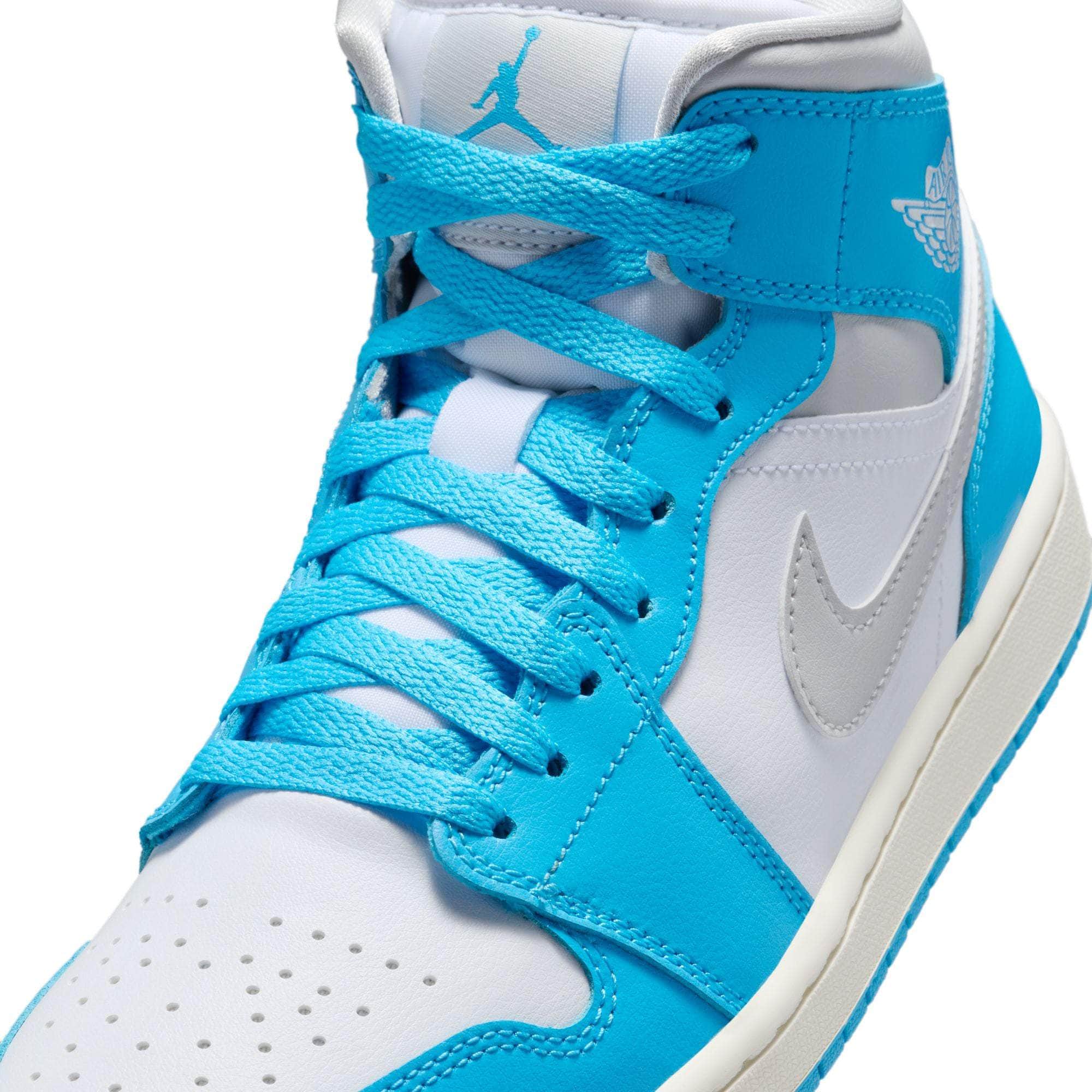 Air Jordan 1 Mid "Sky Dark Powder Blue White Sail Neutral Grey" - Women's