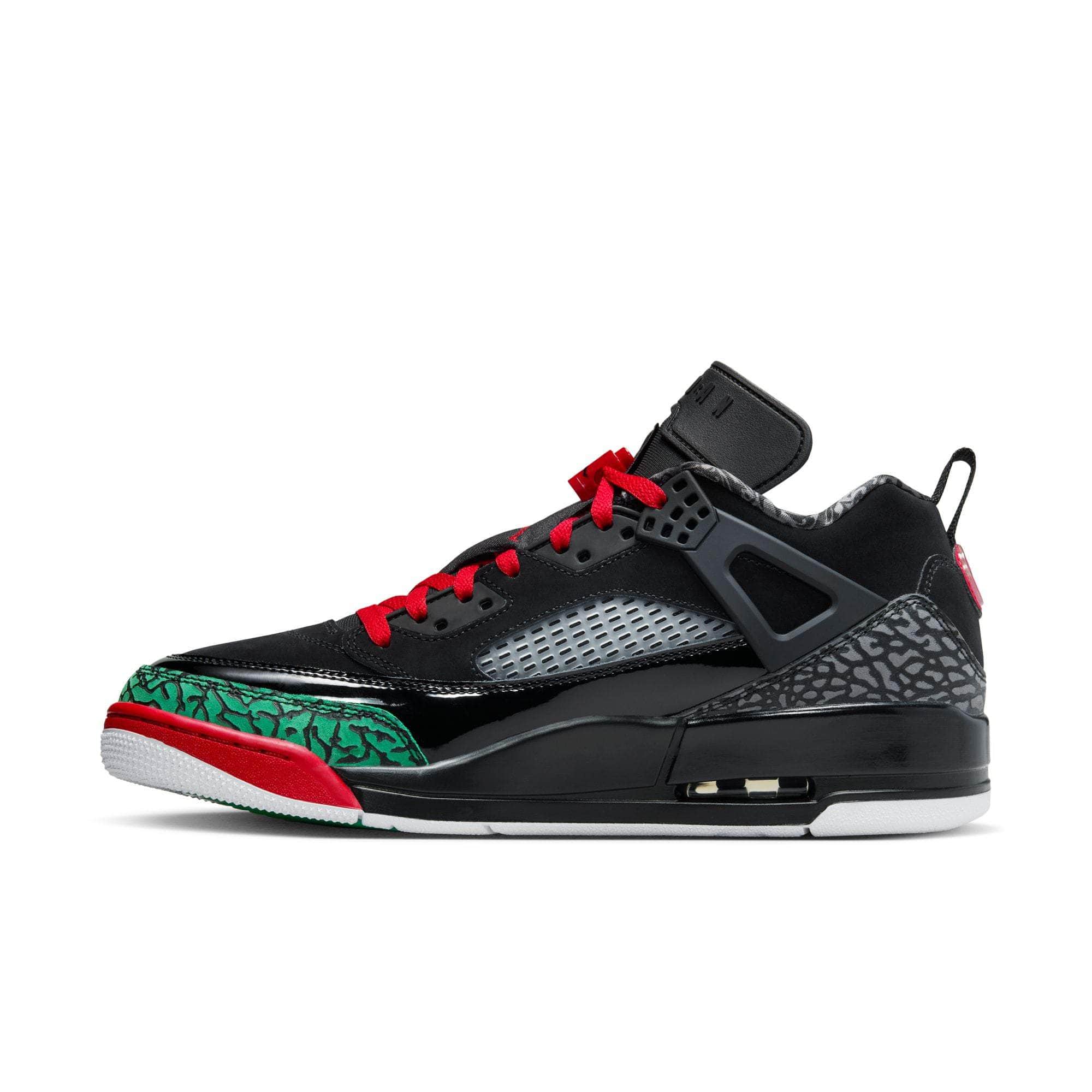 Air Jordan Spizike Low "Black Classic Green White Varsity Red" - Men's