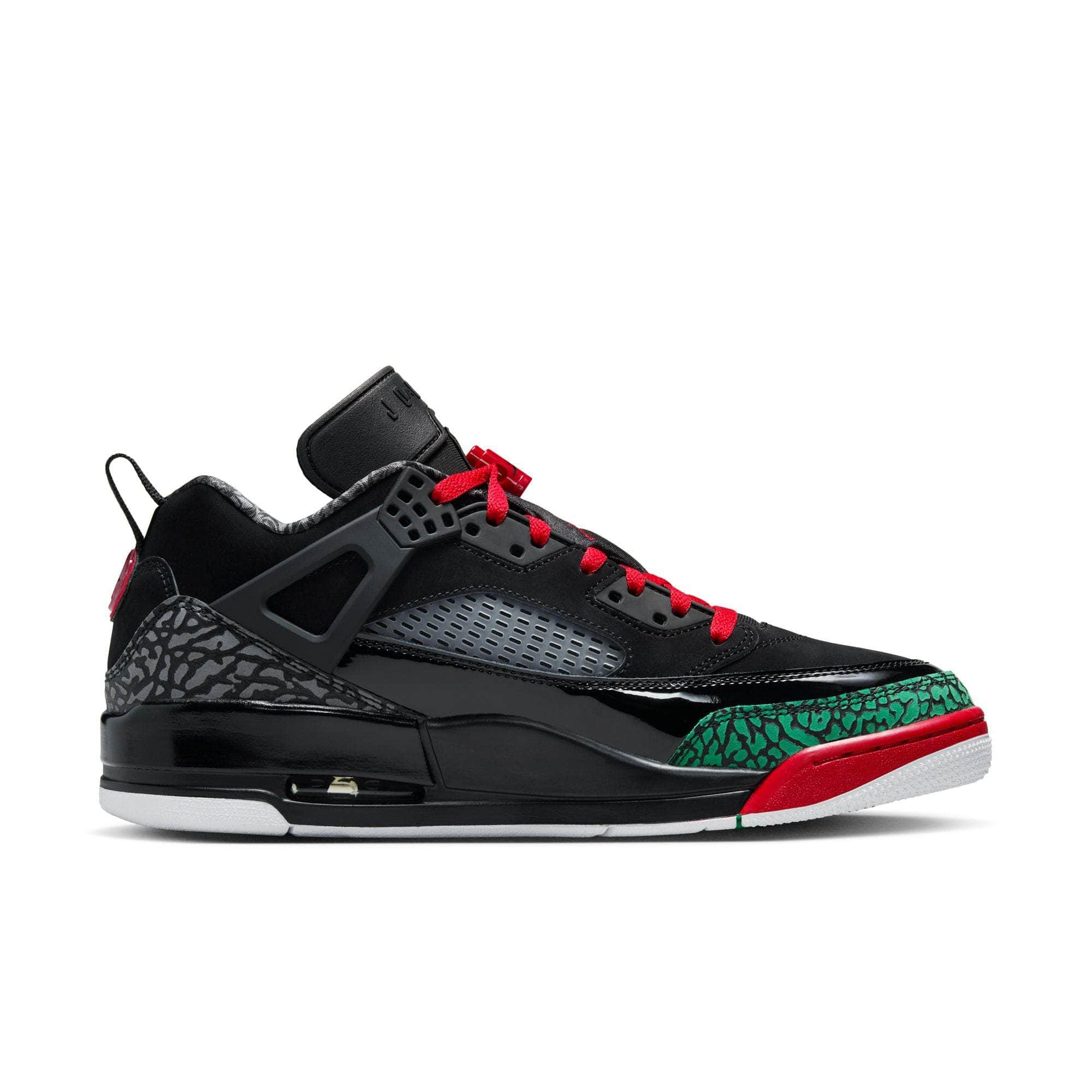 Air Jordan Spizike Low "Black Classic Green White Varsity Red" - Men's