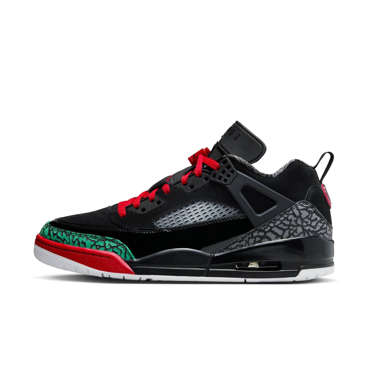 Air Jordan Spizike Low "Black Classic Green White Varsity Red" - Men's