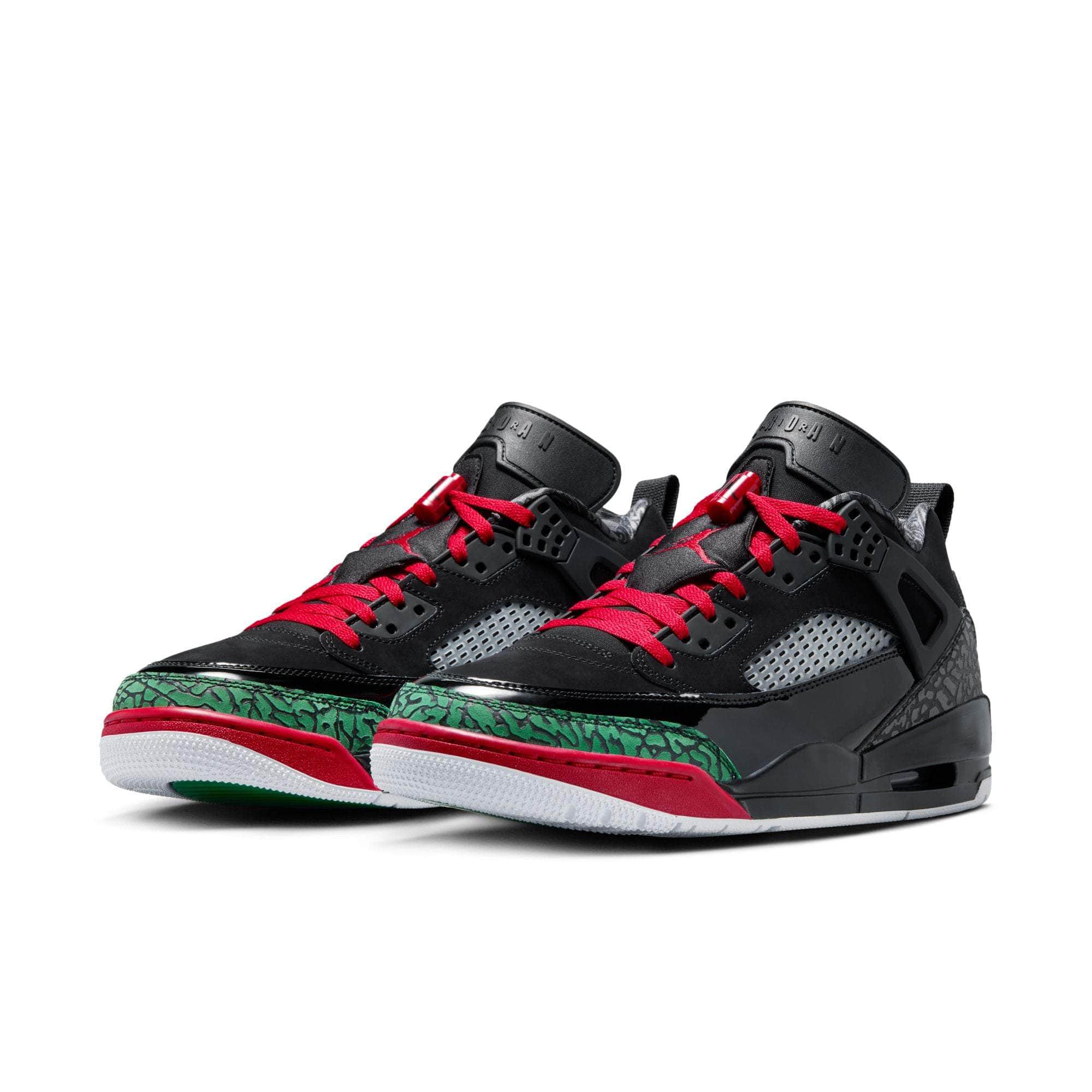 Air Jordan Spizike Low "Black Classic Green White Varsity Red" - Men's