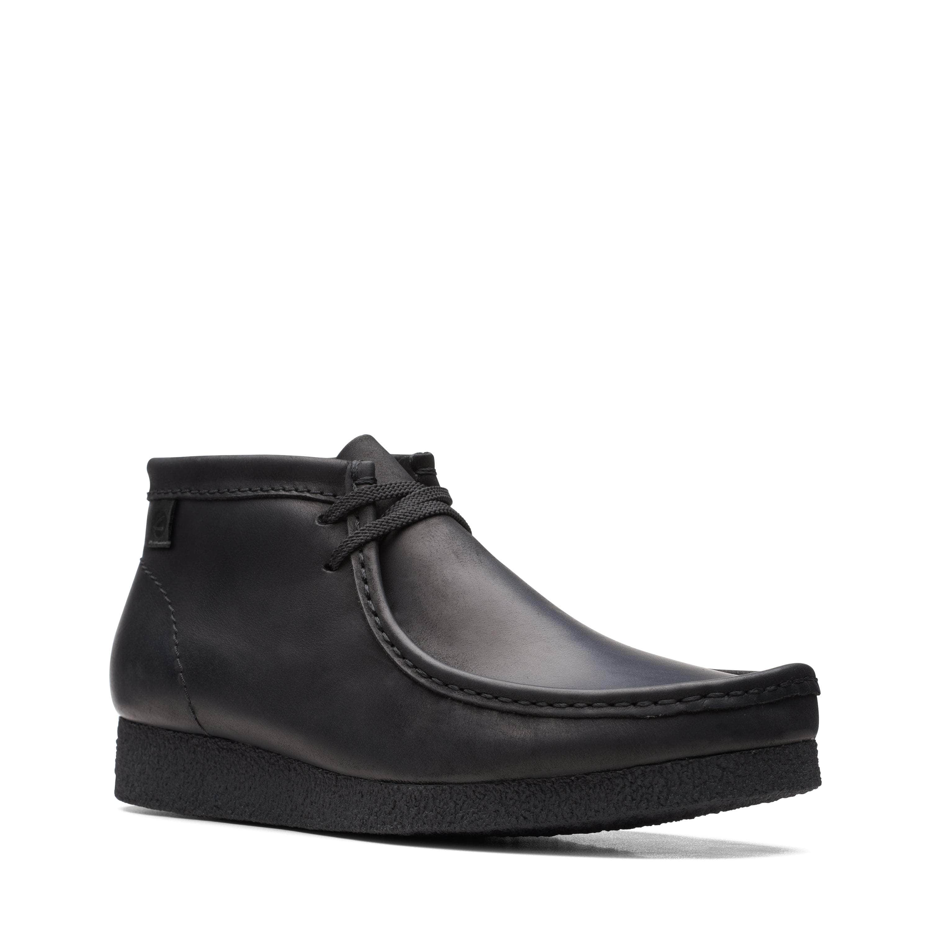 Clarks Wallabee black leather - Men's