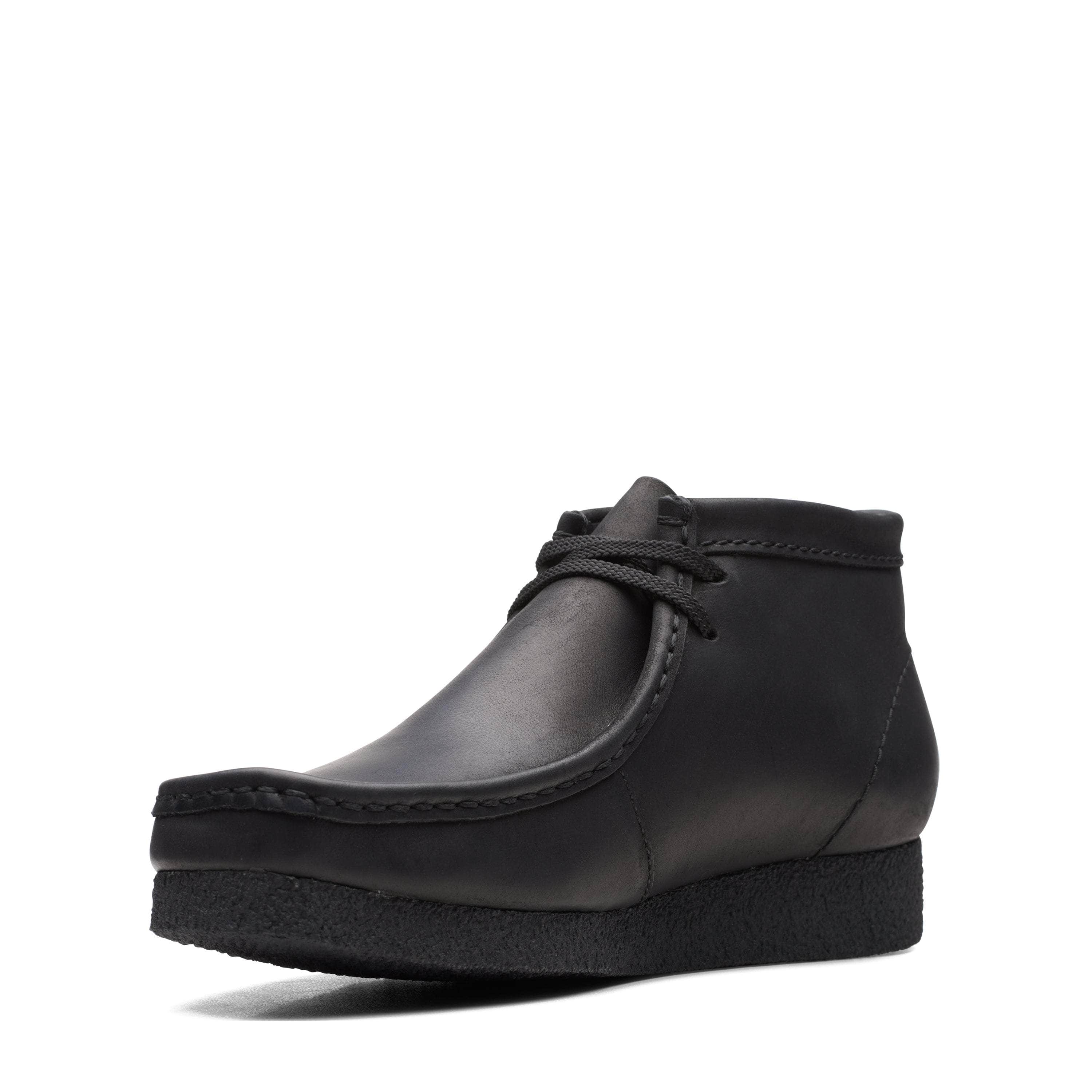 Clarks Wallabee black leather - Men's