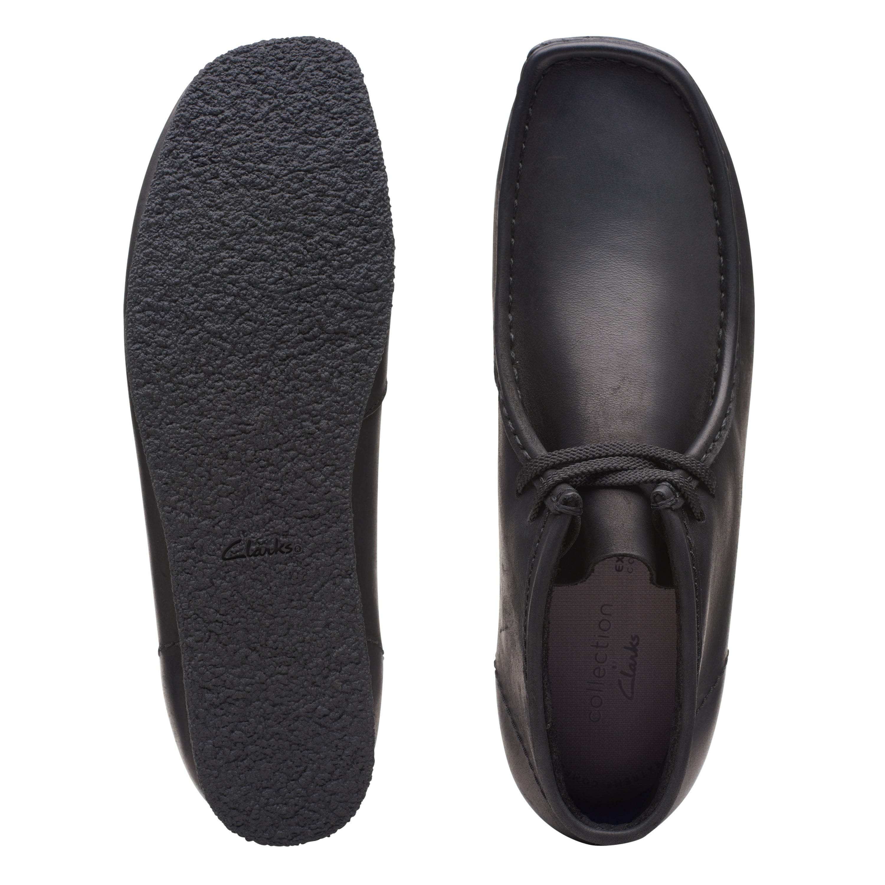 Clarks Wallabee black leather - Men's