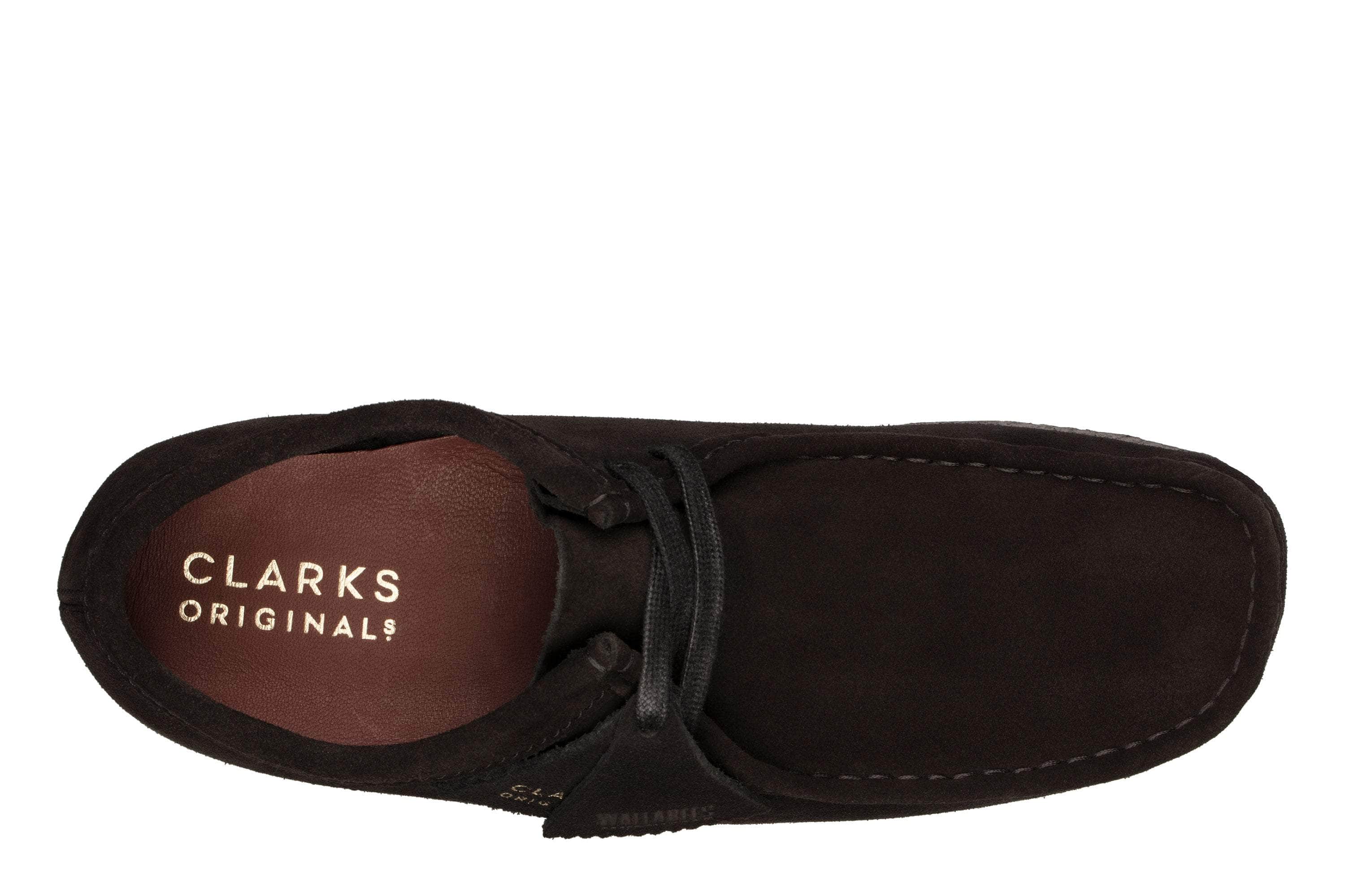 Clarks Wallabee Black Sde - Men's