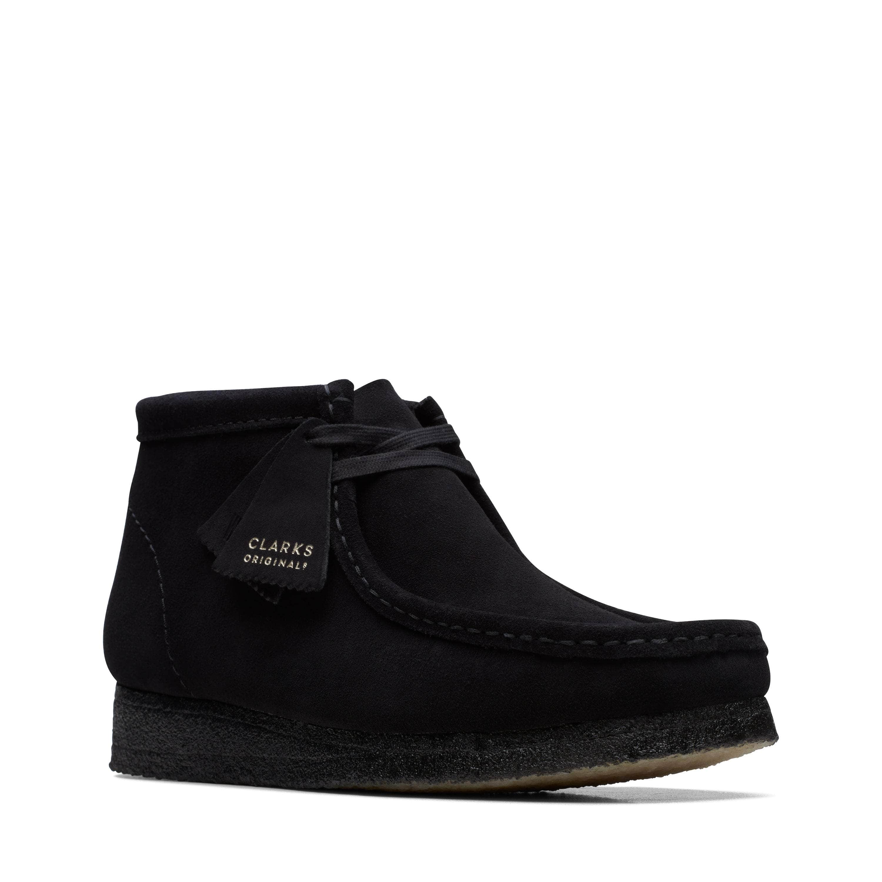 Clarks Wallabee Boot Black Sde - Men's