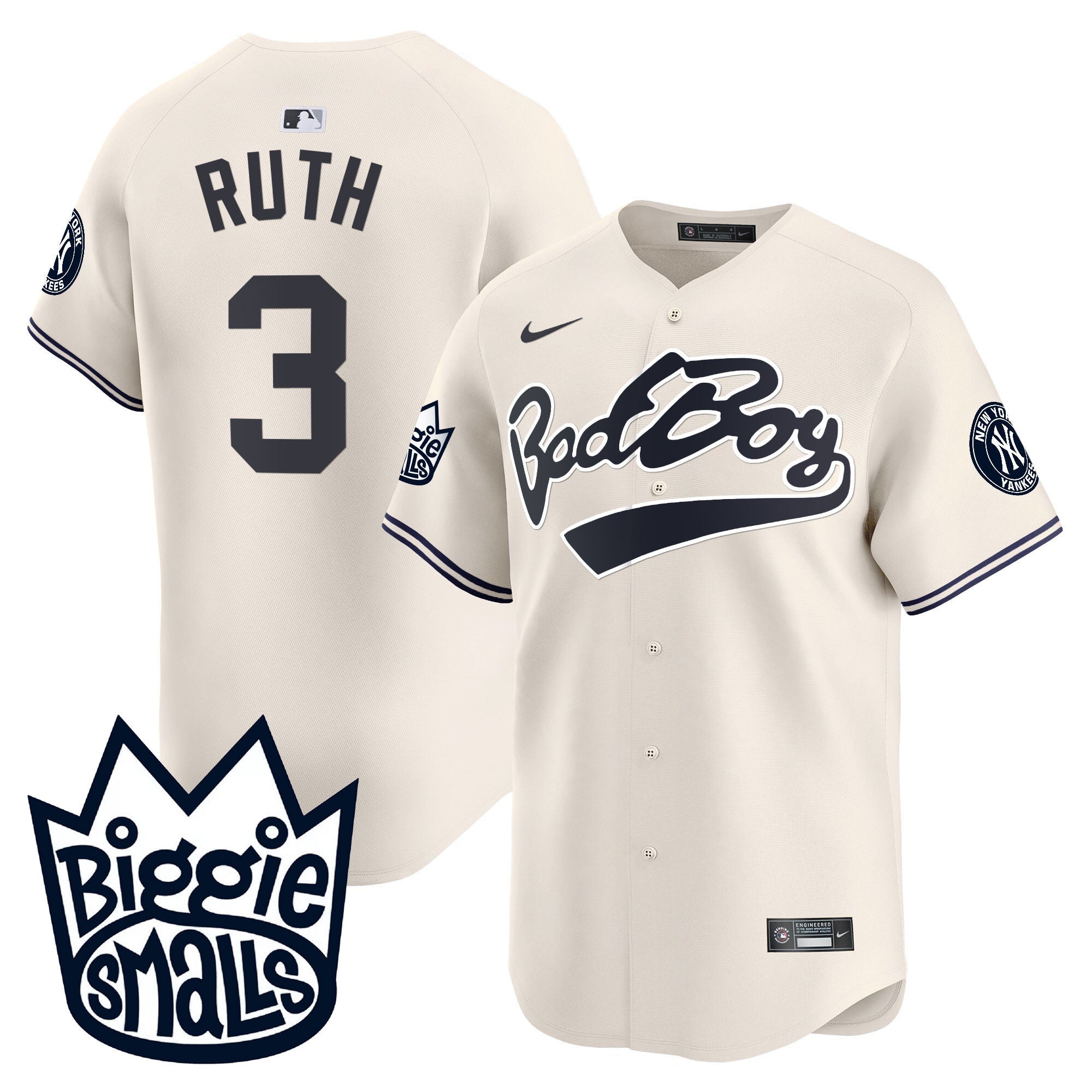 NYY Biggie Smalls Vapor Premier Limited Jersey - All Stitched