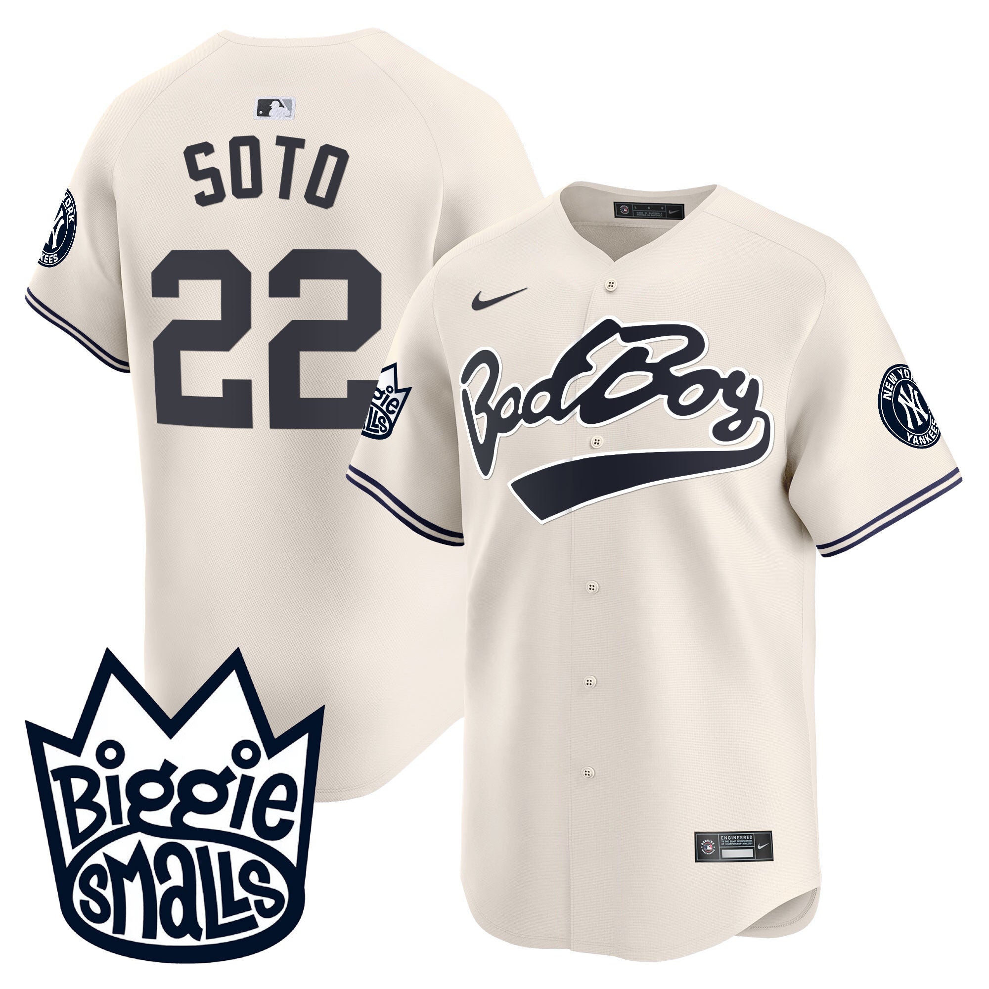 NYY Biggie Smalls Vapor Premier Limited Jersey - All Stitched