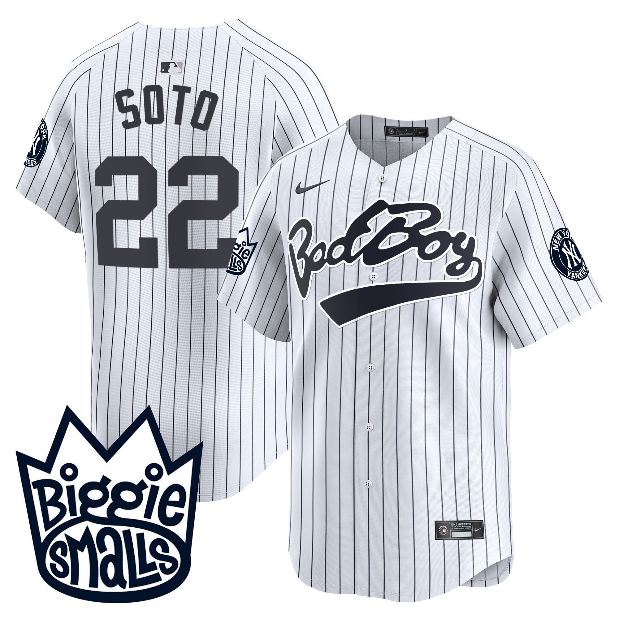 NYY Biggie Smalls Vapor Premier Limited Jersey - All Stitched