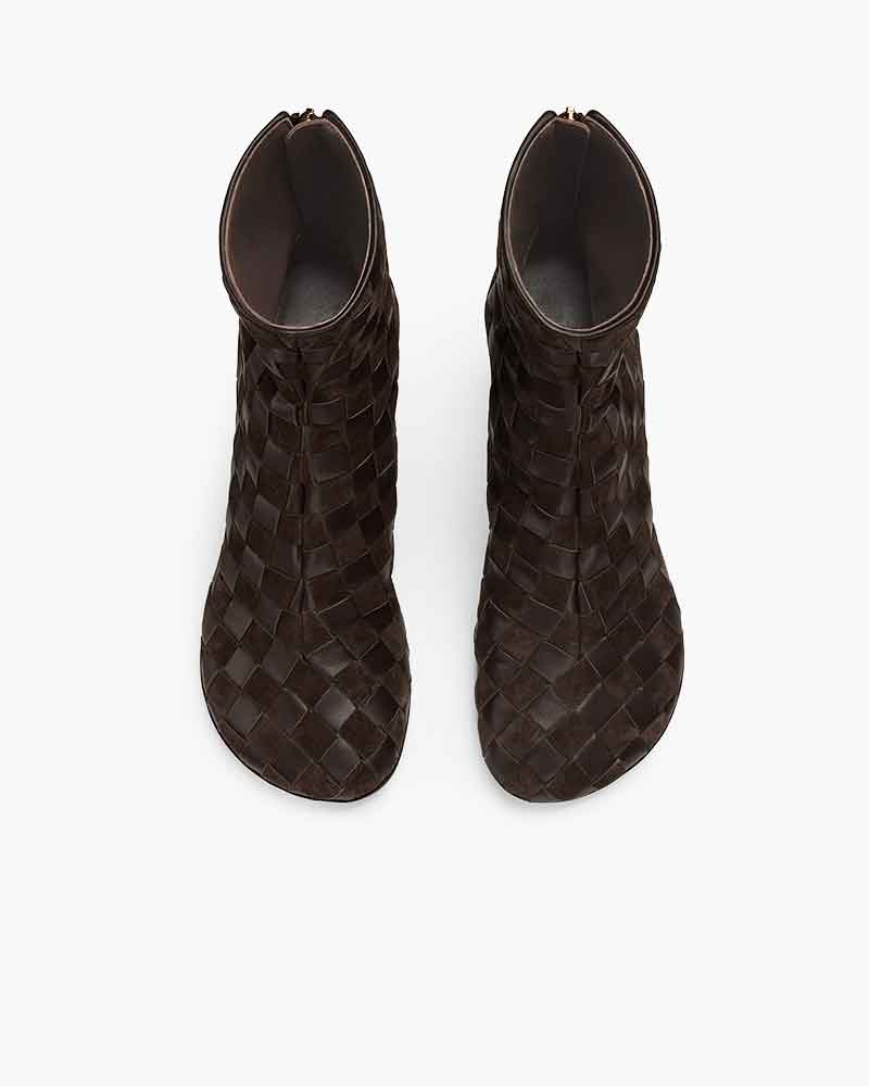 Women's Woven Suede Leather Boots