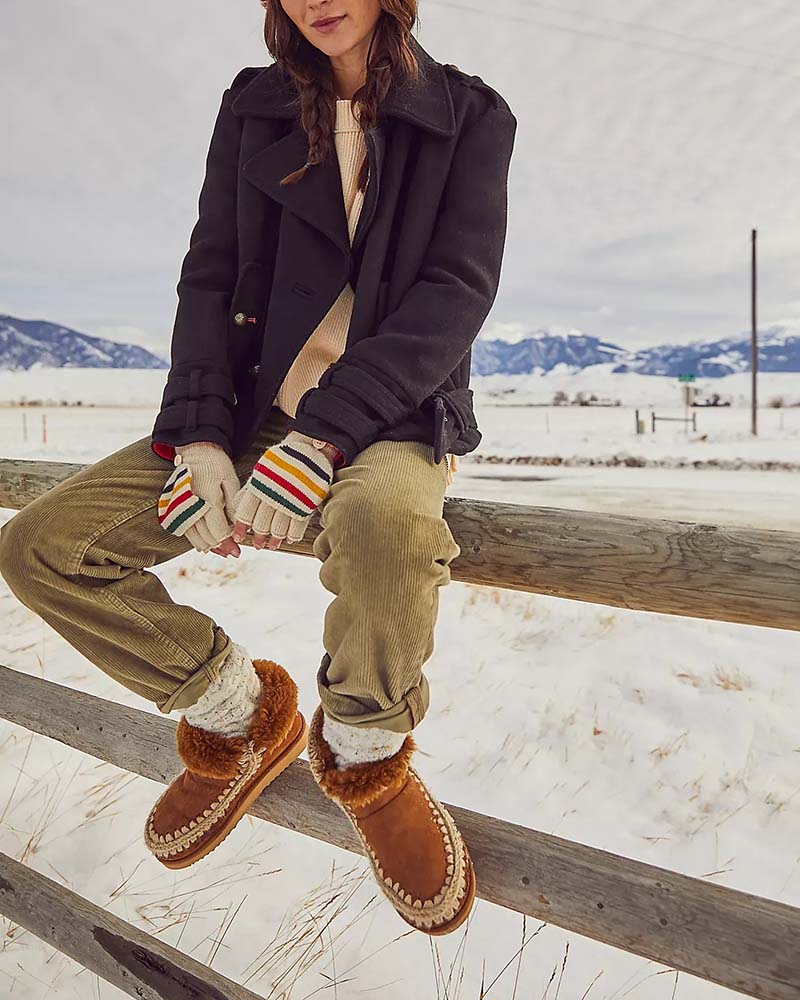 Glacier Sheepskin Ankle Boots with Shearling Lining