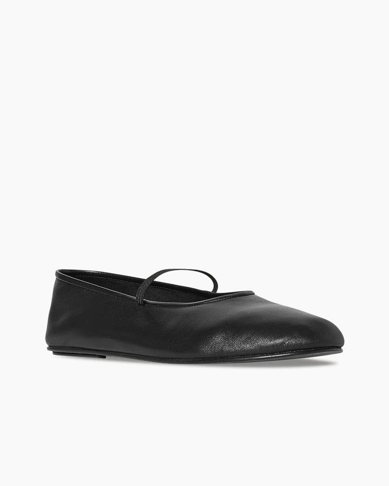 Elastic Ballet Slipper in Leather
