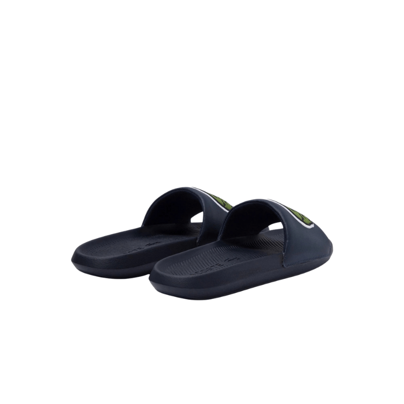 Lacoste Croco Synthetic and PU Slides 'Black' - Men's