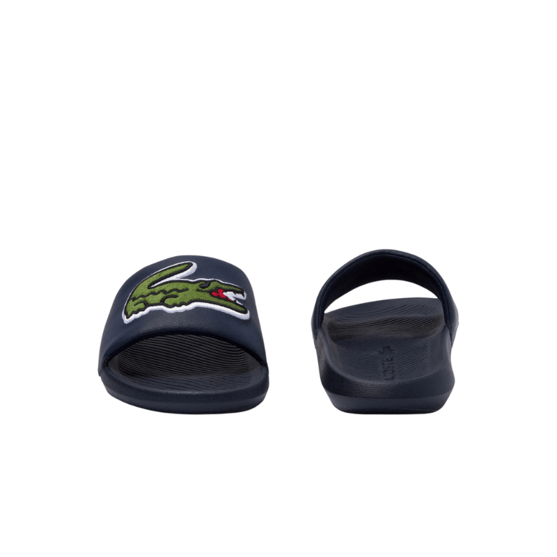 Lacoste Croco Synthetic and PU Slides 'Black' - Men's