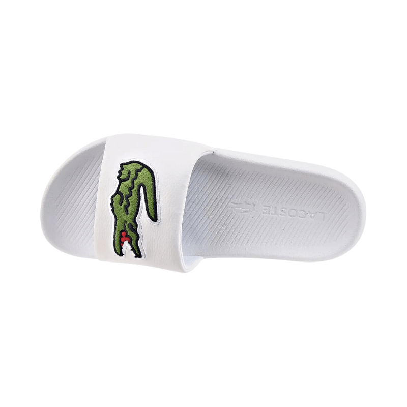 Lacoste Croco Synthetic and PU Slides 'White' - Men's
